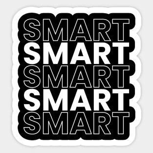 Smart repetitive typography design Sticker